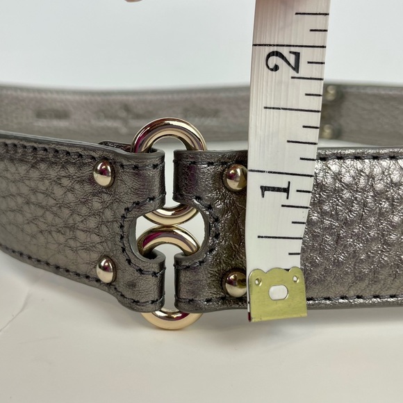 Cole Haan metallic Pebble Leather belt Womens - Picture 8 of 10